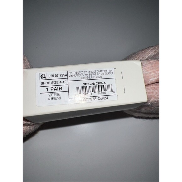 Pink Reading slipper socks Sweater Knit Ankle Faux Shearling Lining Non Skid NWT - Picture 4 of 8